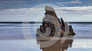 Small sea stack on Garry Beach on the Isle of Lewis