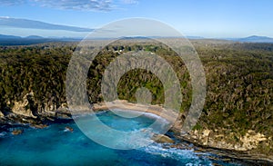 Small secluded beach among the bush Australia photo