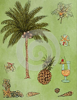 Small sheep, gift card or cloth, pattern, repeating pattern,