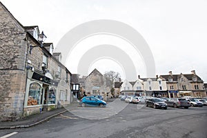 The small shops of Northleach, Gloucestershire in the UK