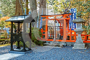 Small Shrine in front of Danjo Garan Temple in Koyasan area in Wakayama