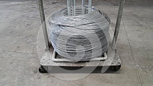 Small silver wire Rams placed transversely