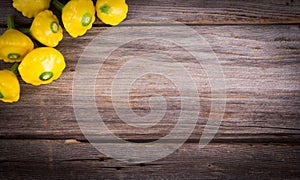 Small size patty pan patisson squash