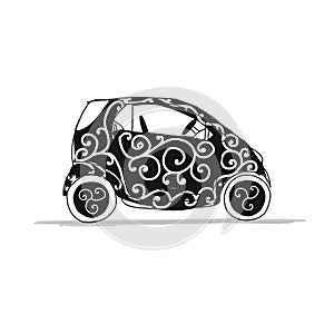 Small smart car, sketch for your design
