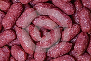 Small, smoked, delicious sausages made from beef and pork