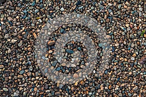 Small smooth waterworn pebbles, stones for use decor and garden landscaping
