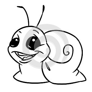 Small snail animal illustration cartoon coloring character