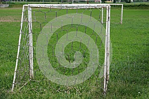 Small soccer football goalie