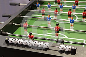 A small soccer table for playing and relaxing