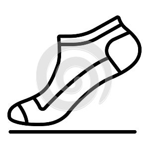 Small sock icon, outline style