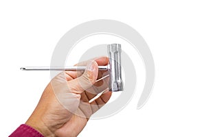 A small socket wrench  on hand