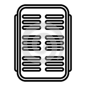 Small solar panel icon outline vector. Regulator sun controller