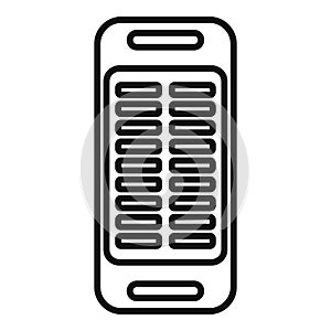 Small solar panel icon outline vector. Roof lamp cell