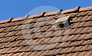 Small solar panel on a large roof in Madagascar