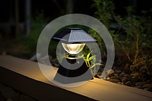 Small solar powered led light with motion sensor