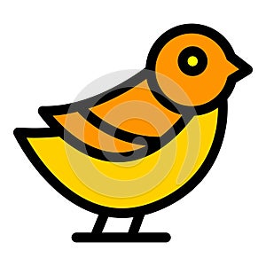 Small sparrow icon vector flat