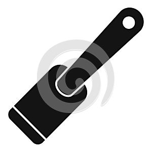 Small spatula icon simple vector. Slotted shape photo