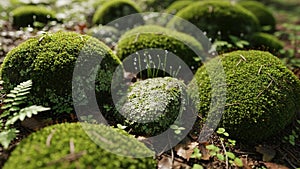 Small sprouting plants are interspersed among the rocks adding