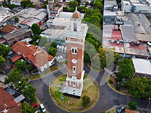 Small square of the Ader tower and aerial view historical monument photo
