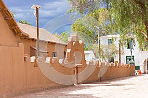 A small square enjoined to Food of the Desert church in San Pedro de Atacama.