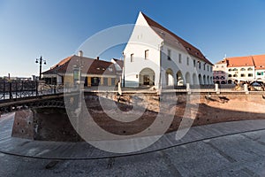 Small Square and Liars` Brdige in Sibiu, Romania photo