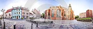 Small Square with Old houses near the St. Peter Church, Riga