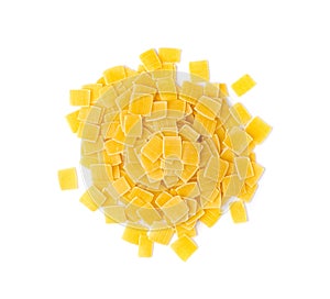 Small Square Pasta, Quadrucci Raw Pasta, Flat Dry Macaroni, Mediterranean Cuisine, Soup Ingredient