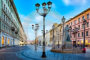 Small Stable street. Malaya Konyushennaya. Saint Petersburg. Russia