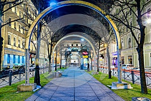 Small Stable street. Malaya Konyushennaya. Saint Petersburg. Russia