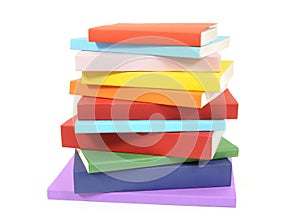 Small stack of books, isolated white background