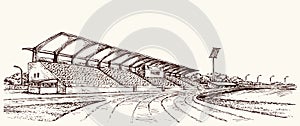 Small Stadium. Vector sketch