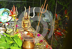 Small statue of lord Shiva in Rumtek