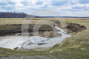 Small steppe river Golodaevka