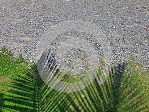 Small stone wallpaper There is a shadow from the coconut palm leaf at the bottom of the image.