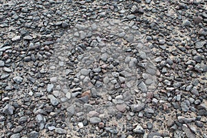 Small stones in concrete ground texture