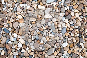 Small stones gravel texture background,decoration in the gardening