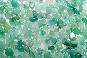 Small stones of green aventurine photo