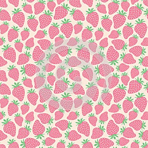 Small strawberry seamless pattern fruit background