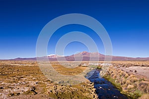 Small stream in the Andes. Park Sajama, Bolivia