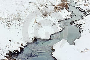 Small stream in winter