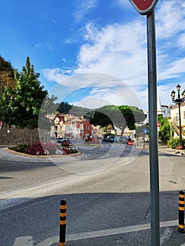 Small street in a city in Portugal