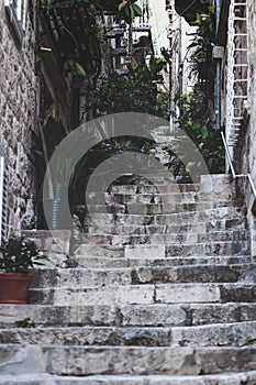 Small street in Dubrovnik Croatia