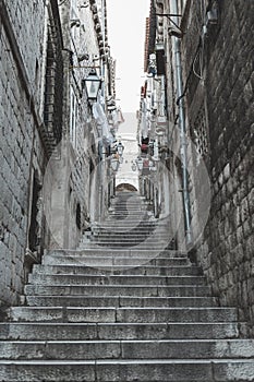 Small street in Dubrovnik Croatia