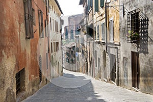 Small street in Siena, Italy