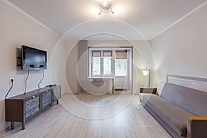 Small studio apartment and kitchen hightech interior