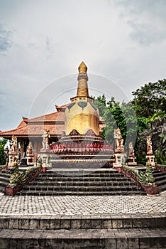 Small stupa in budhist temple Brahma Vihara-Arama Banjar