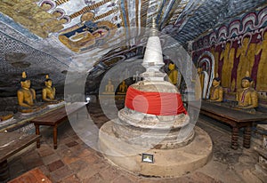 A small stupa located in Cave Four at Dambuilla Cave Temples.