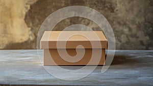 small, sturdy box with a minimalistic design, showcasing its ease of use and quick packing