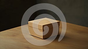 small, sturdy box with a minimalistic design, showcasing its ease of use and quick packing