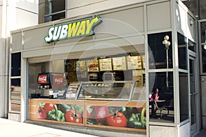 Small Subway restaurant